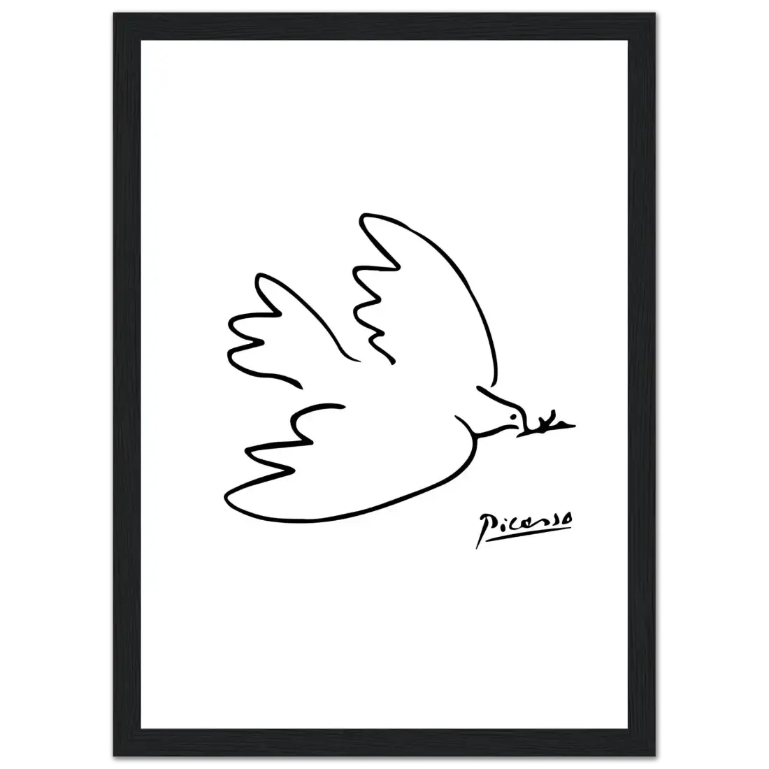 Pablo Picasso Dove of Peace Line artwork poster by Art-O-Rama Shop