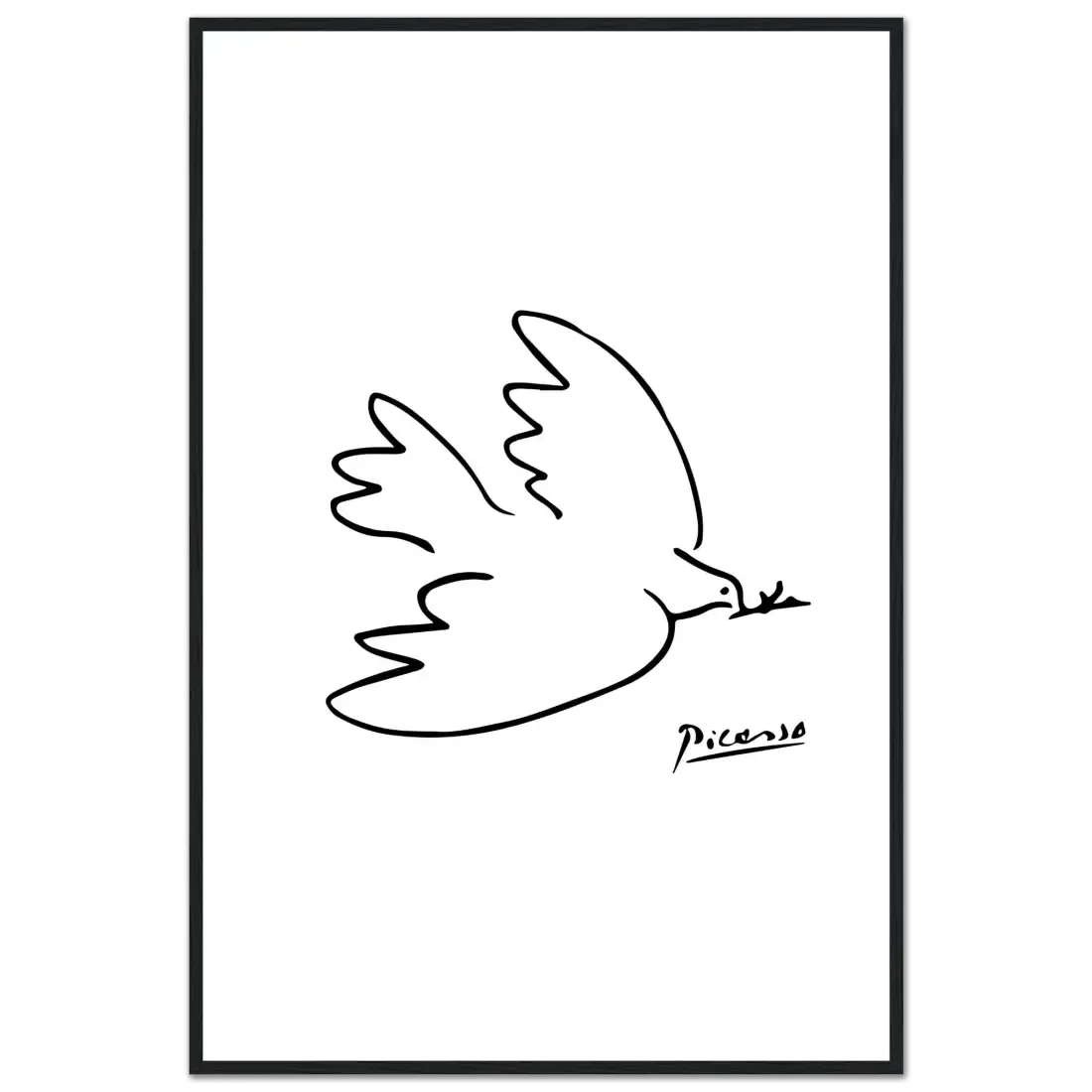Pablo Picasso Dove of Peace Line artwork poster by Art-O-Rama Shop