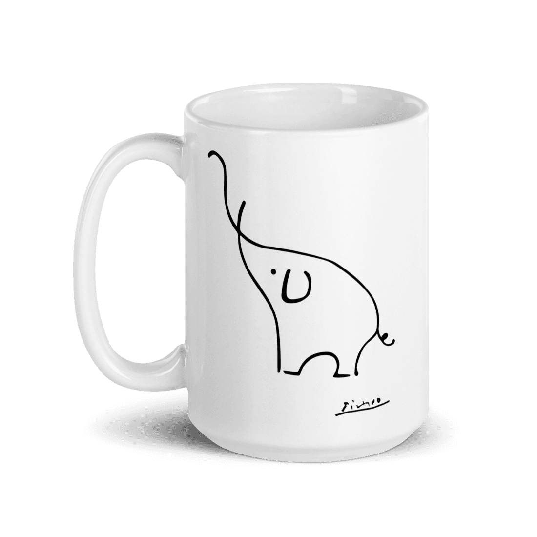 Pablo Picasso Elephant Sketch Artwork Mug by Art-O-Rama Shop