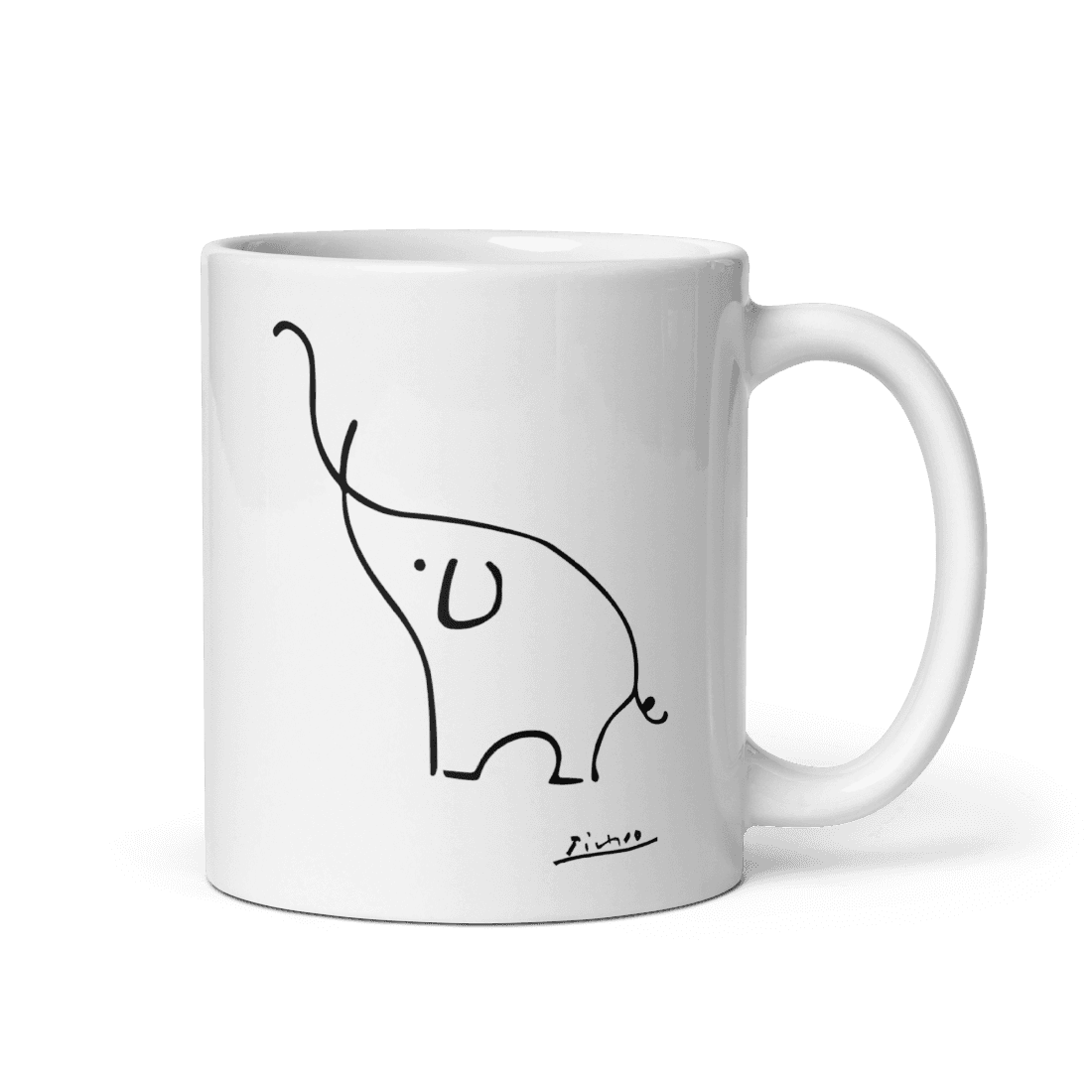 Pablo Picasso Elephant Sketch Artwork Mug by Art-O-Rama Shop