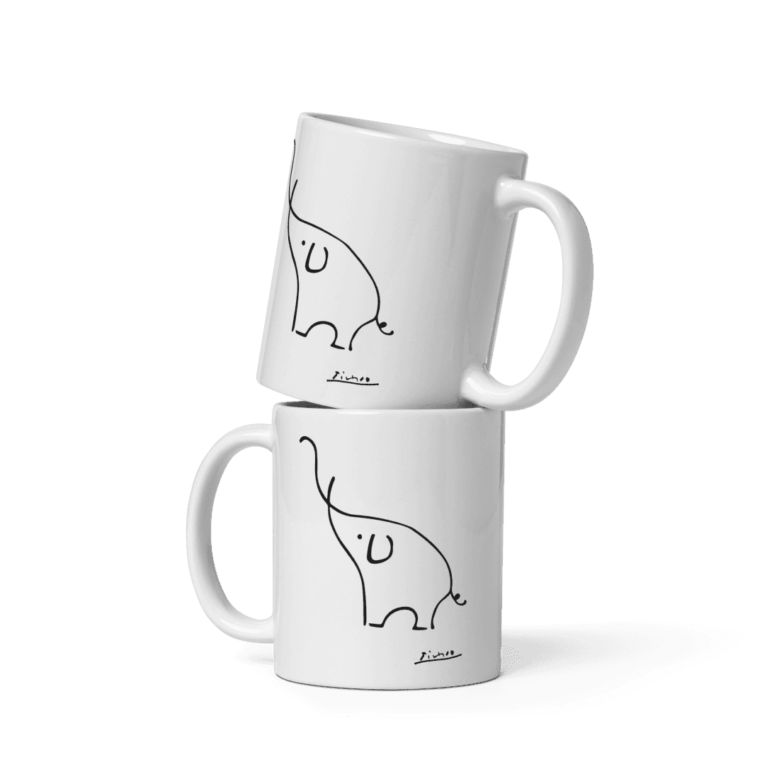Pablo Picasso Elephant Sketch Artwork Mug by Art-O-Rama Shop
