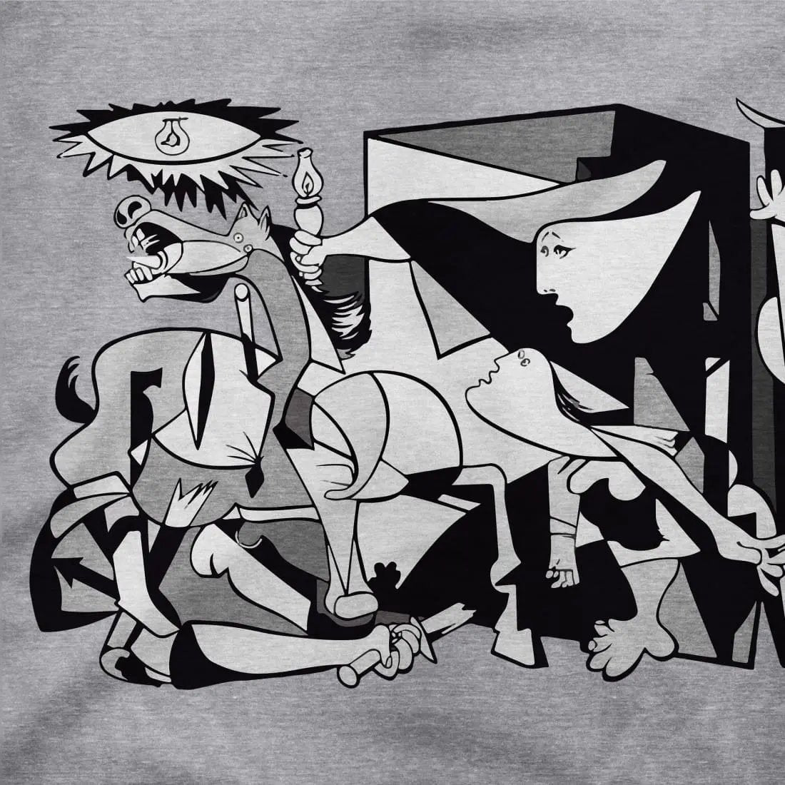 Pablo Picasso Guernica 1937 artwork reproduction t-shirt by Art-O-Rama Shop