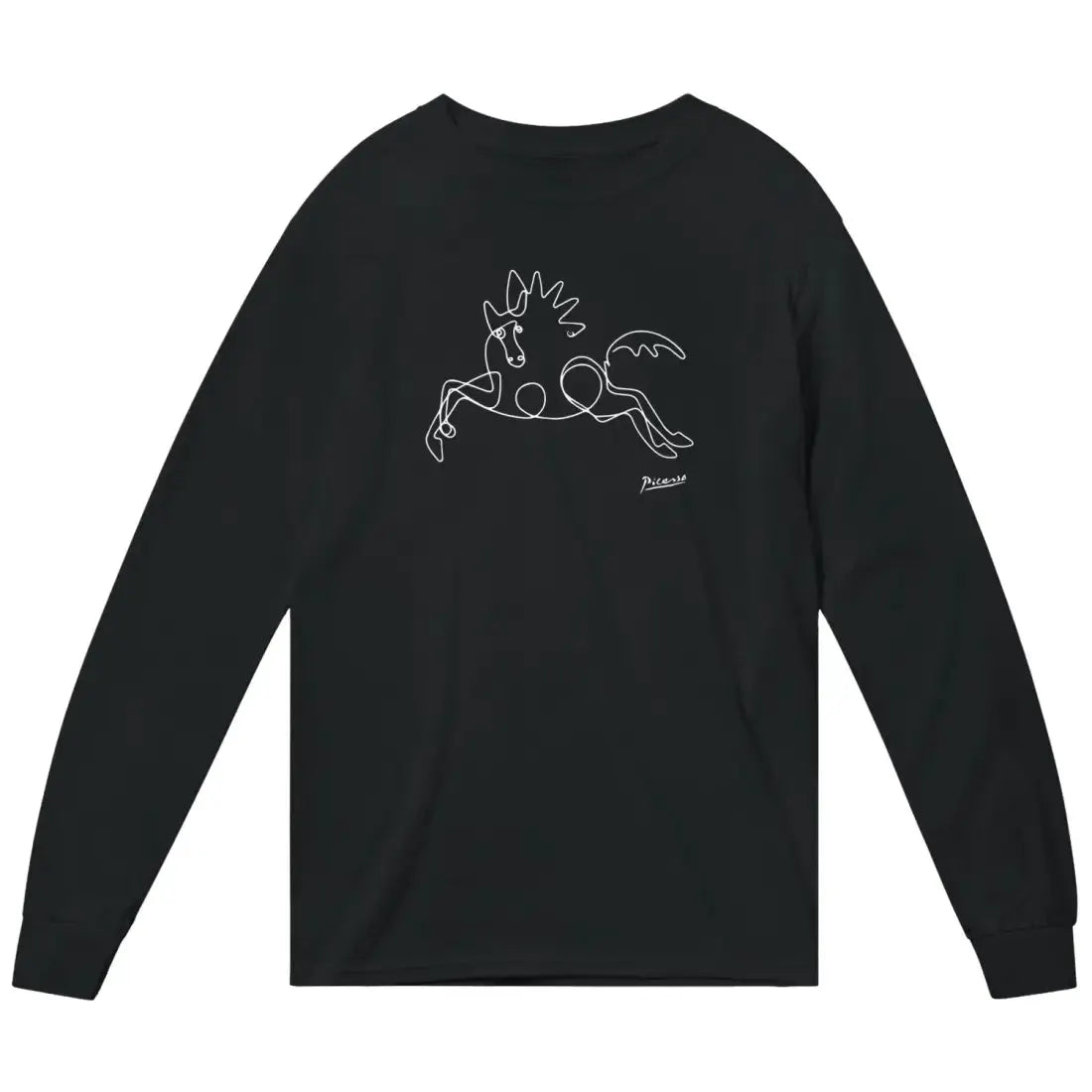 Pablo Picasso Horse Line Art Long Sleeve Shirt by Art-O-Rama Shop
