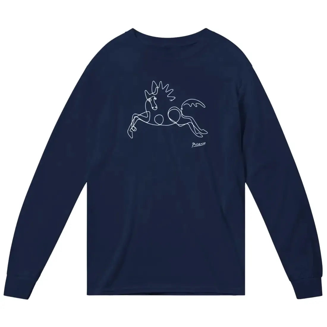 Pablo Picasso Horse Line Art Long Sleeve Shirt by Art-O-Rama Shop