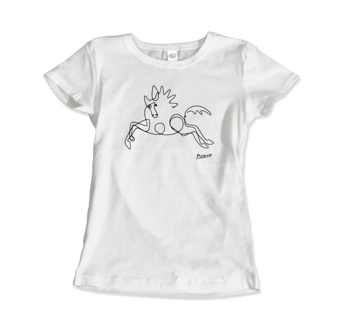 Pablo Picasso Horse Line art t-shirt by Art-O-Rama Shop