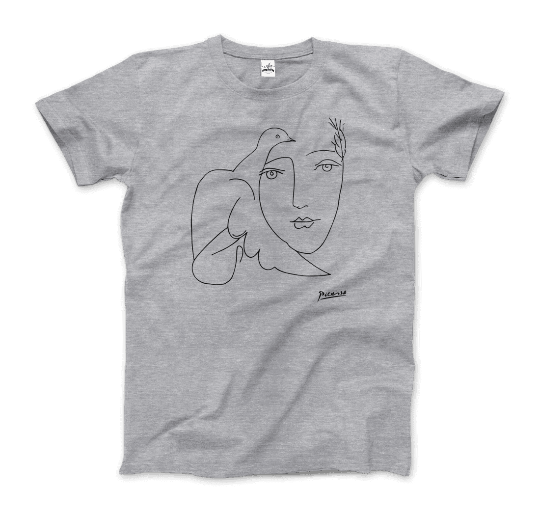 Pablo Picasso Peace (Dove and Face) artwork t-shirt by Art-O-Rama Shop