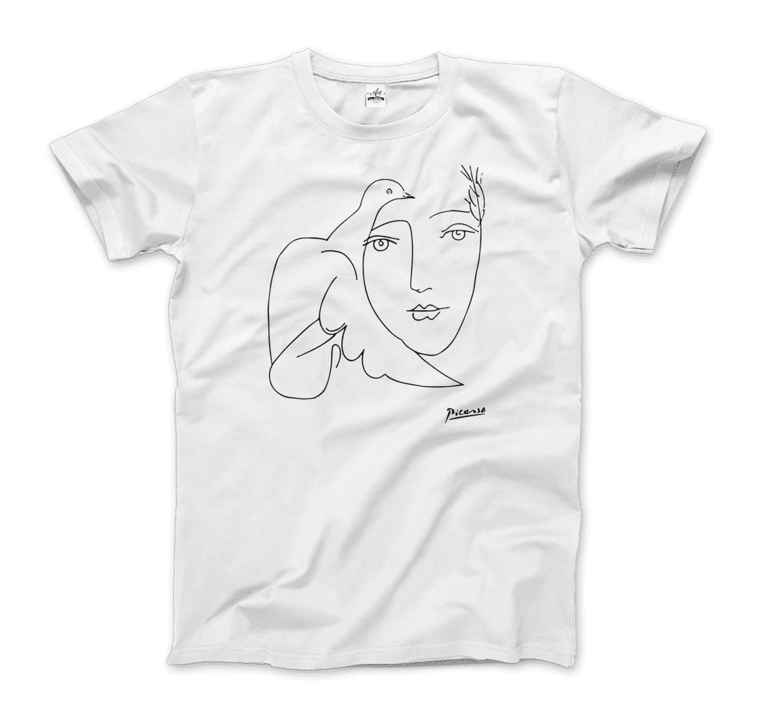 Pablo Picasso Peace (Dove and Face) artwork t-shirt by Art-O-Rama Shop