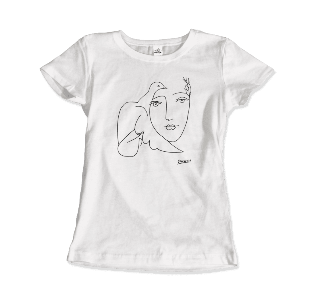 Pablo Picasso Peace (Dove and Face) artwork t-shirt by Art-O-Rama Shop