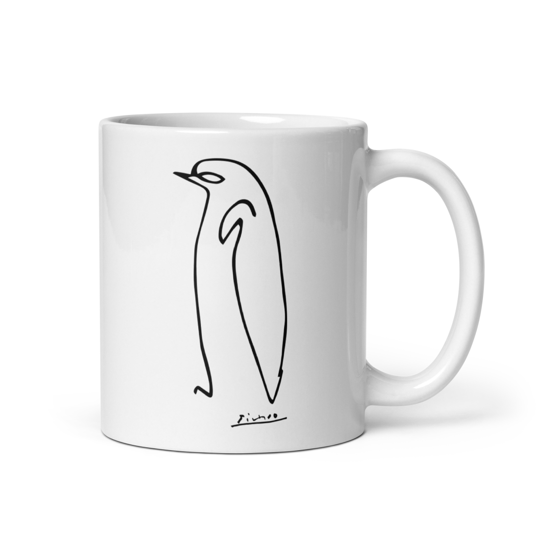 Pablo Picasso Penguin Line Artwork Mug by Art-O-Rama Shop