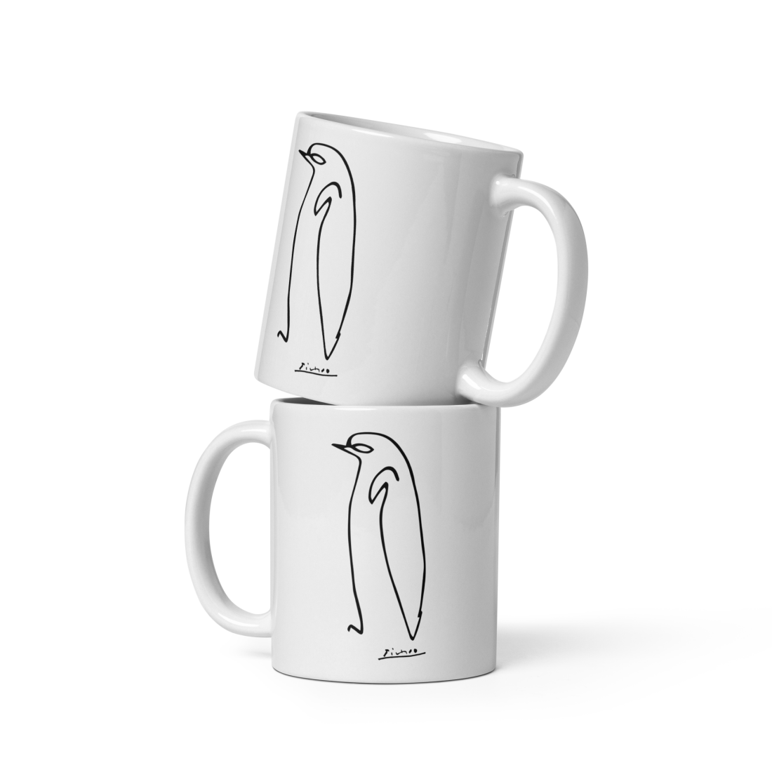 Pablo Picasso Penguin Line Artwork Mug by Art-O-Rama Shop