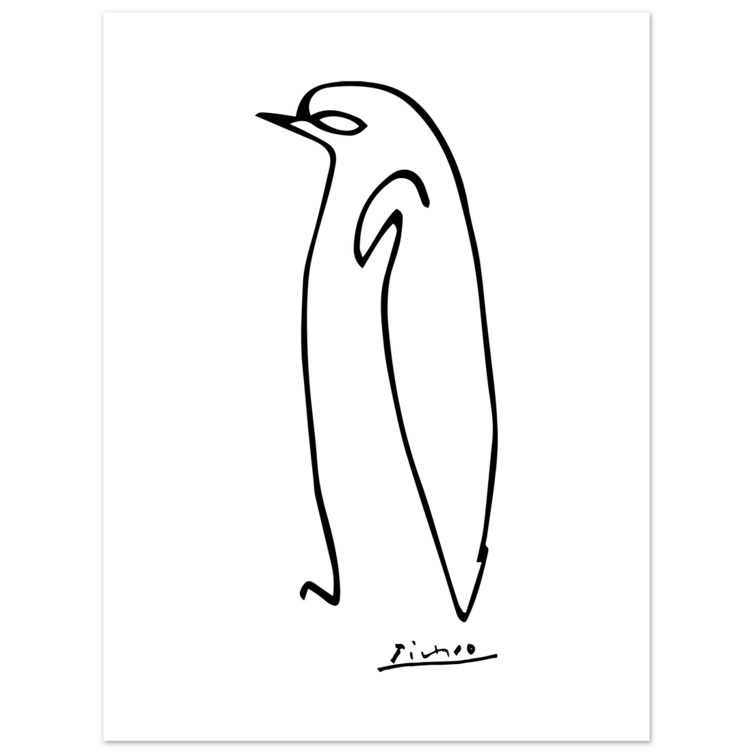 Pablo Picasso Penguin Line artwork poster by Art-O-Rama Shop