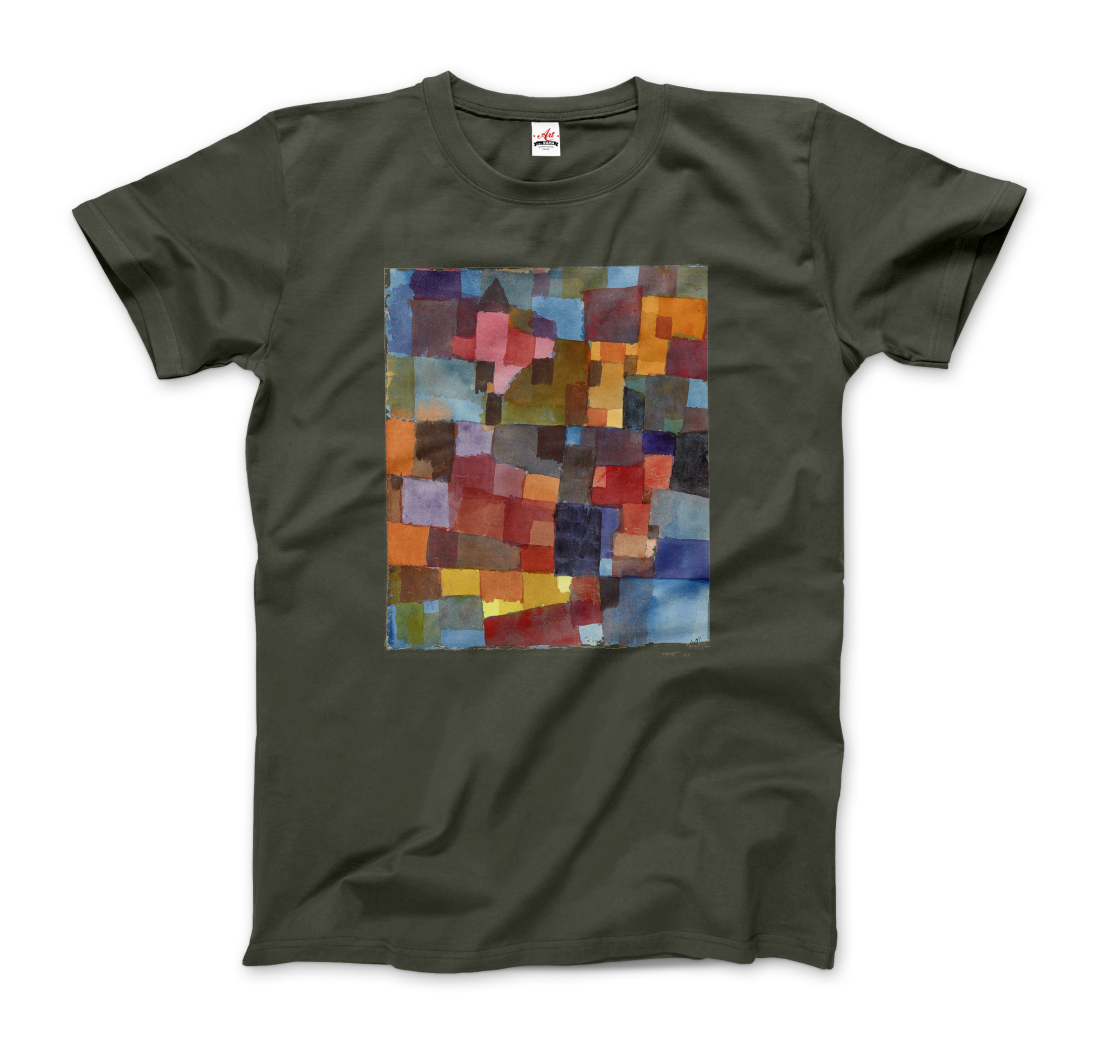 Paul Klee Raumarchitecturen (Auf Kalt-Warm) artwork t-shirt by Art-O-Rama Shop