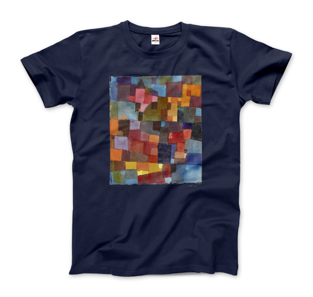 Paul Klee Raumarchitecturen (Auf Kalt-Warm) artwork t-shirt by Art-O-Rama Shop