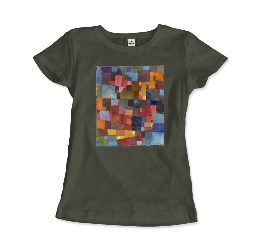Paul Klee Raumarchitecturen (Auf Kalt-Warm) artwork t-shirt by Art-O-Rama Shop
