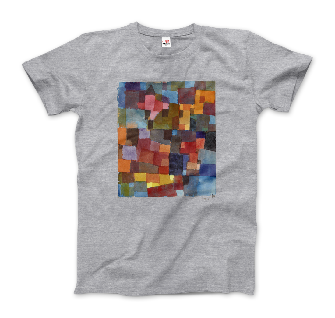 Paul Klee Raumarchitecturen (Auf Kalt-Warm) artwork t-shirt by Art-O-Rama Shop