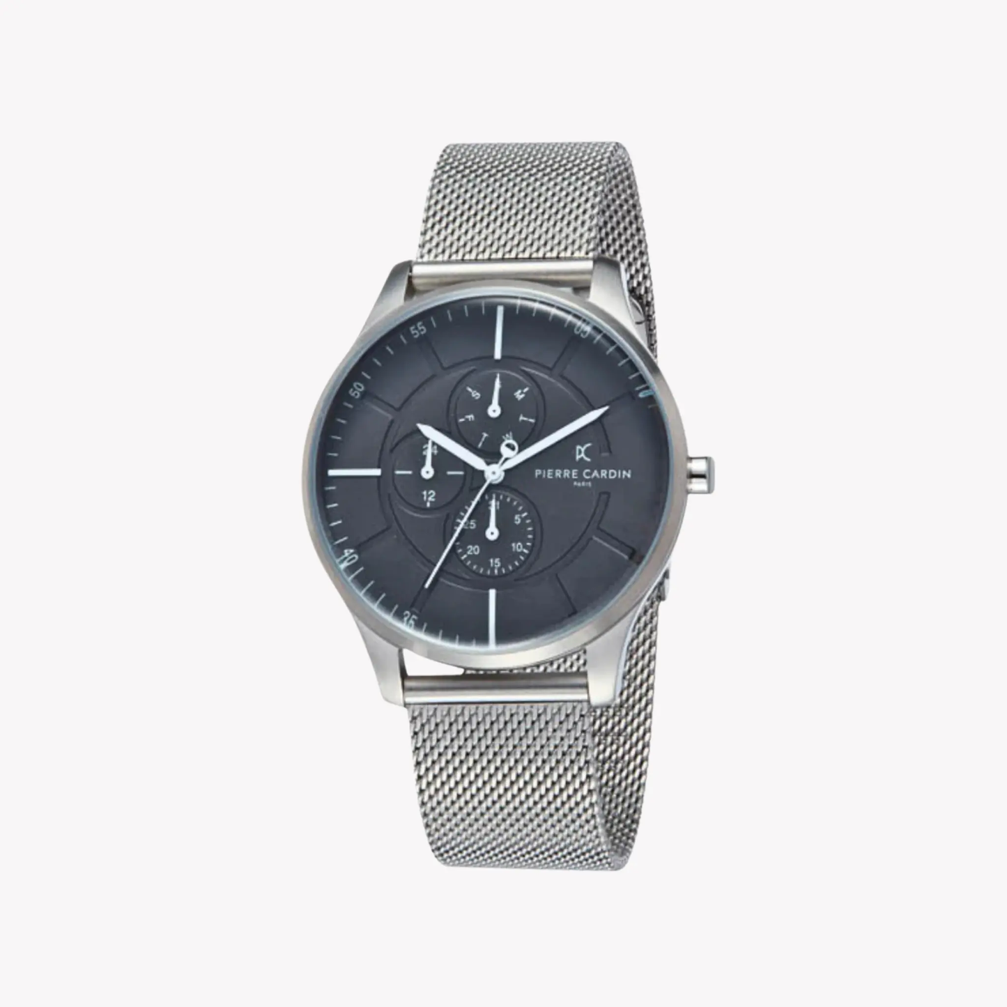 Pierre Cardin Men's Silver Stainless Steel Watch, Black Dial | Pc902731f107 by PIERRE CARDIN