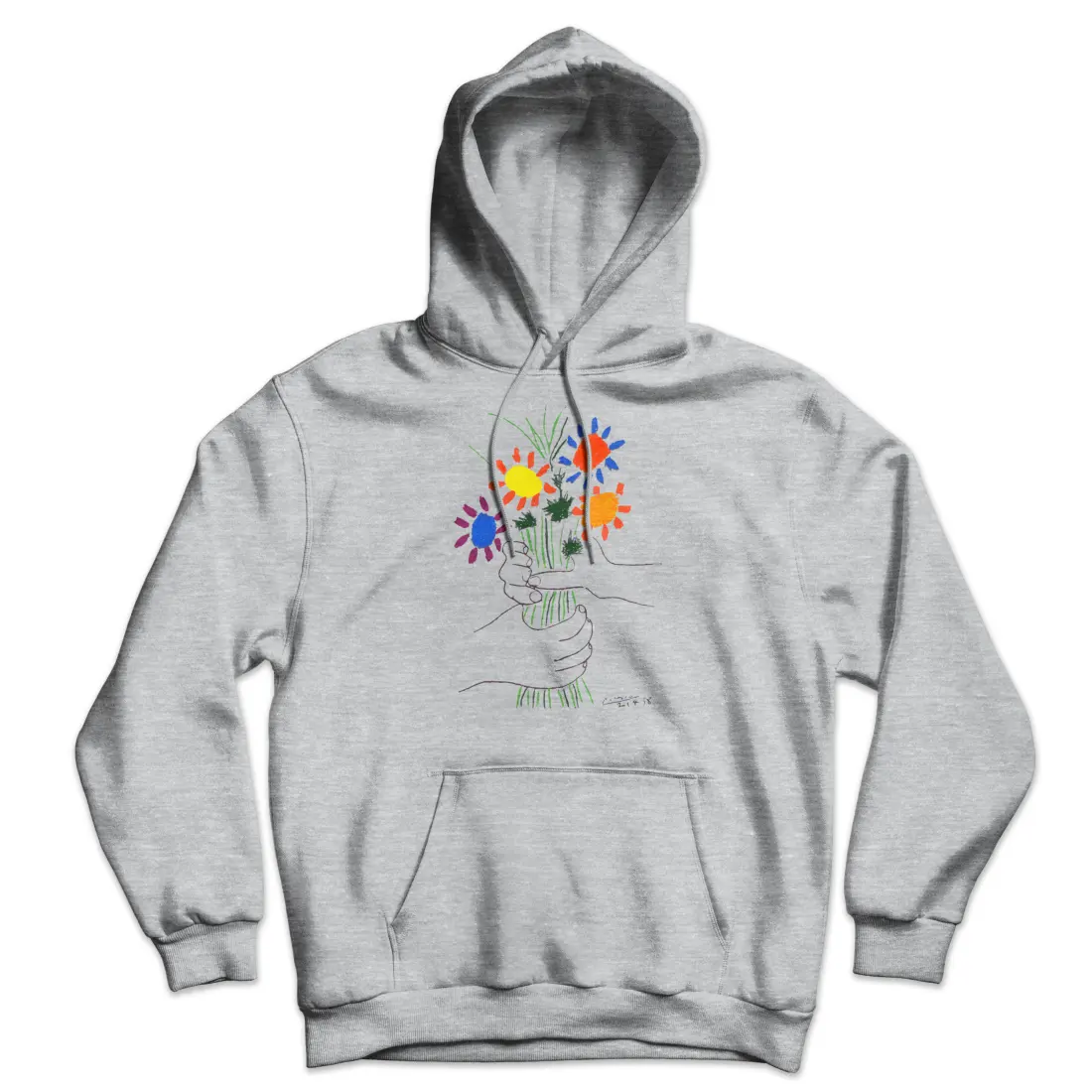 Picasso Bouquet of Peace 1958 Artwork Unisex Hoodie by Art-O-Rama Shop