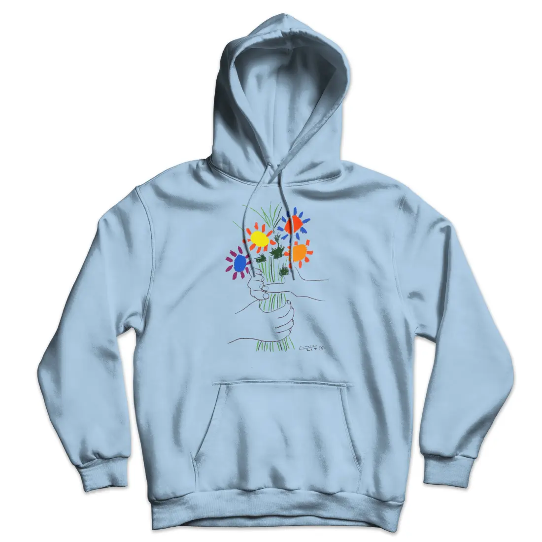 Picasso Bouquet of Peace 1958 Artwork Unisex Hoodie by Art-O-Rama Shop
