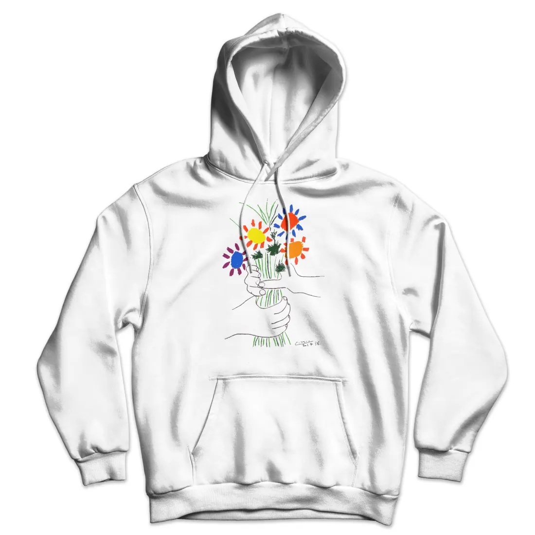 Picasso Bouquet of Peace 1958 Artwork Unisex Hoodie by Art-O-Rama Shop