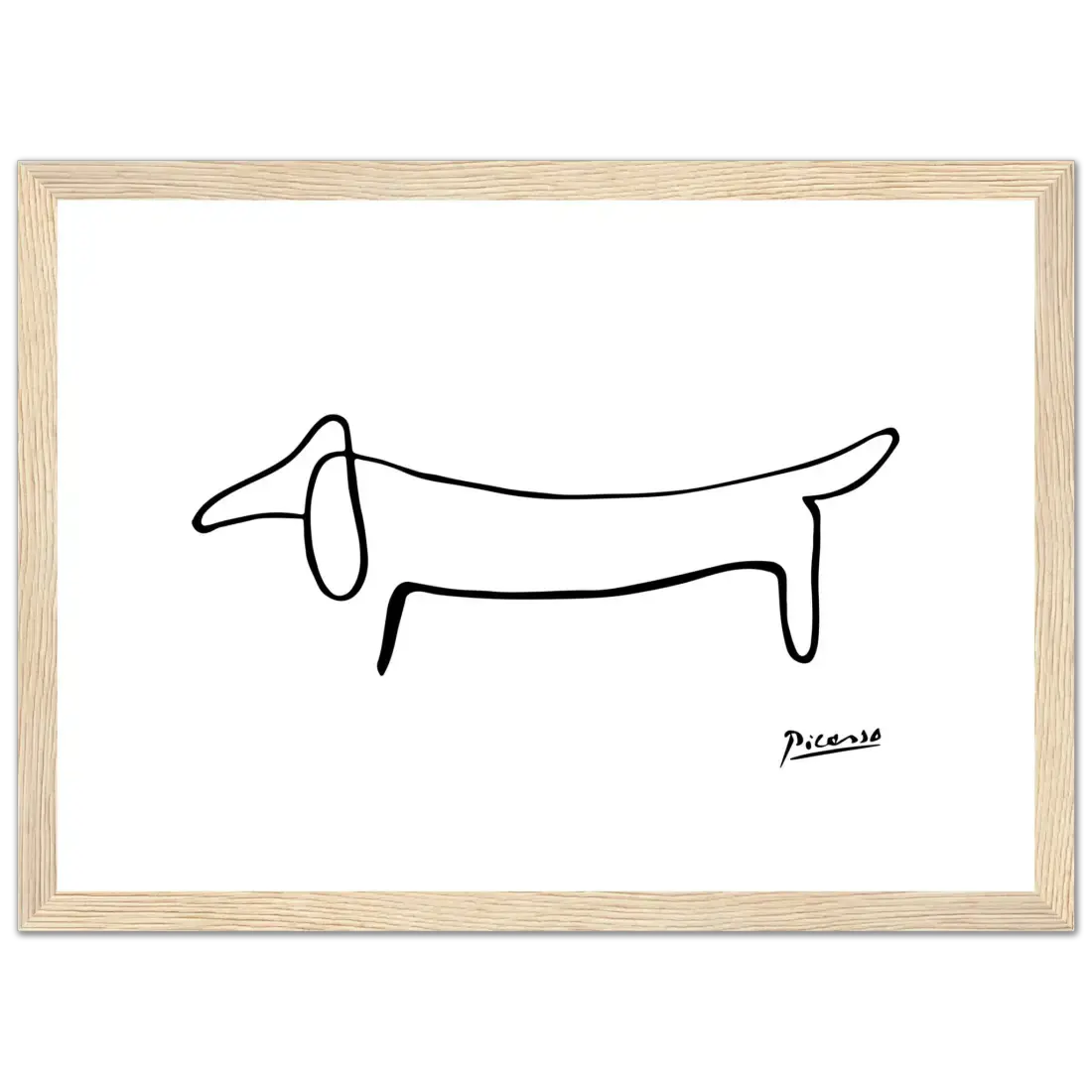 Picasso Dachshund Dog Line art poster by Art-O-Rama Shop