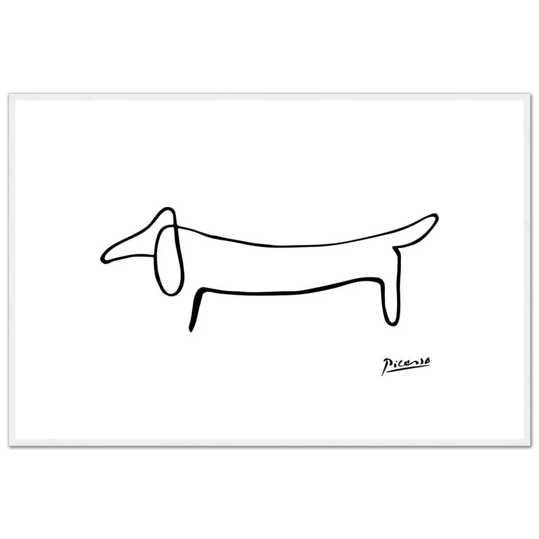 Picasso Dachshund Dog Line art poster by Art-O-Rama Shop