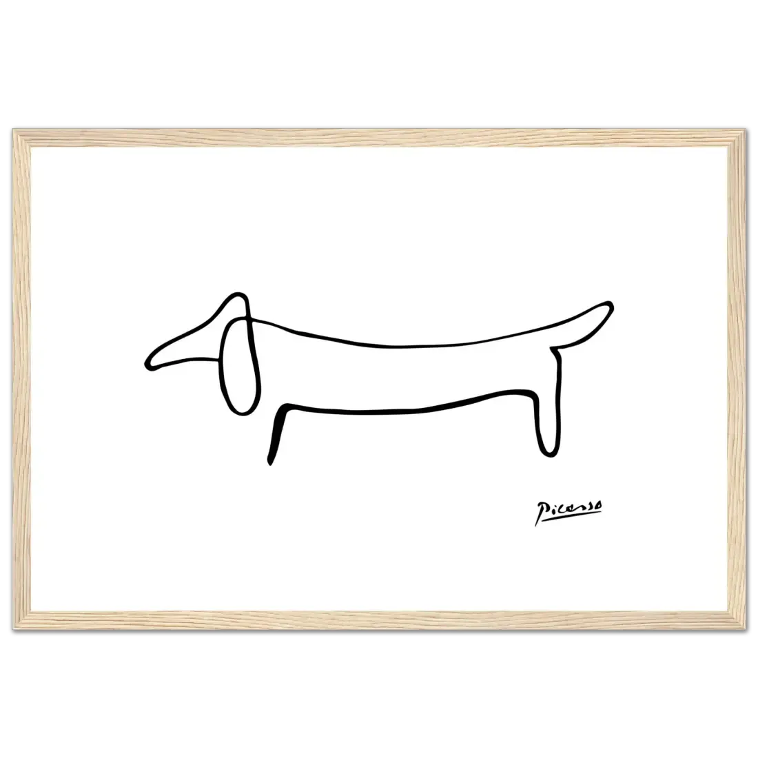 Picasso Dachshund Dog Line art poster by Art-O-Rama Shop