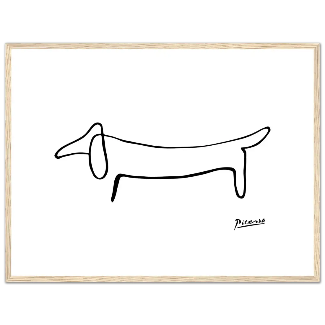 Picasso Dachshund Dog Line art poster by Art-O-Rama Shop