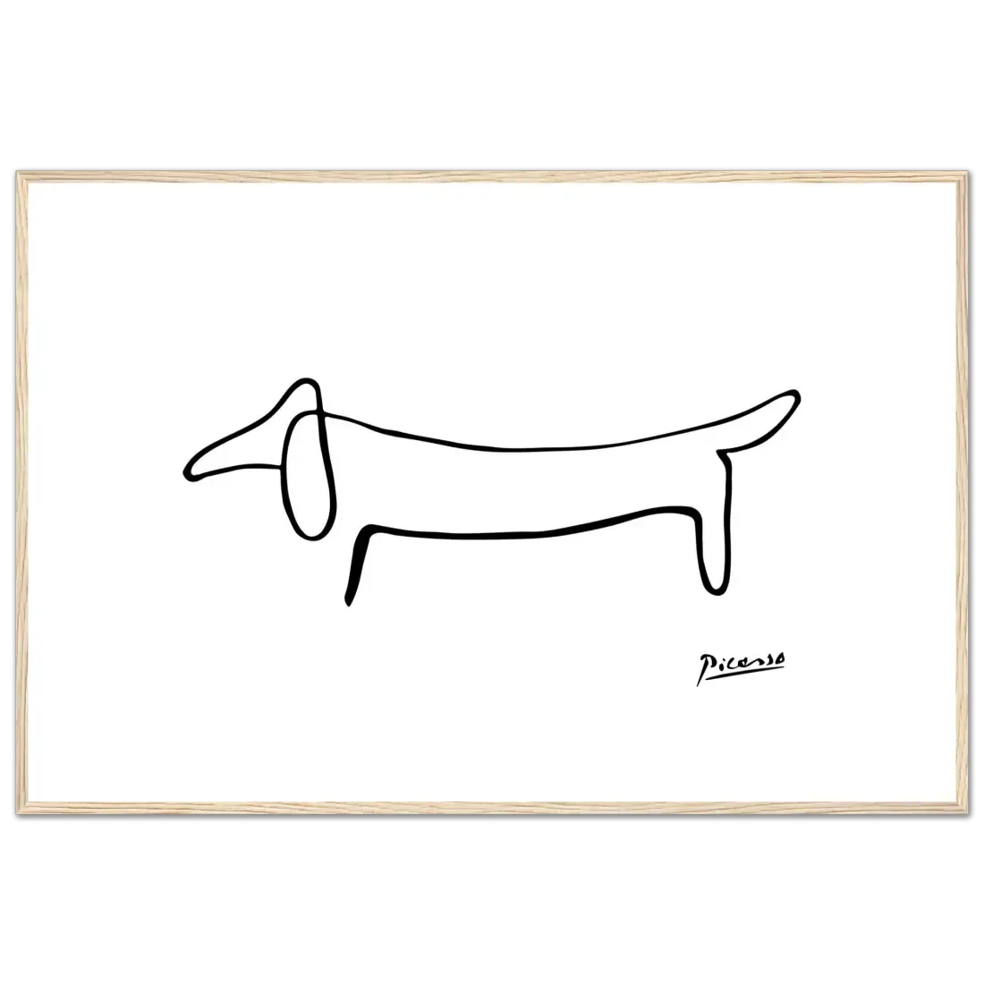 Picasso Dachshund Dog Line art poster by Art-O-Rama Shop