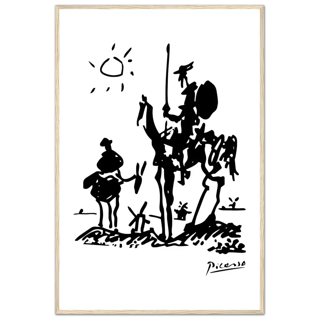 Picasso Don Quixote of La Mancha 1955 artwork poster by Art-O-Rama Shop