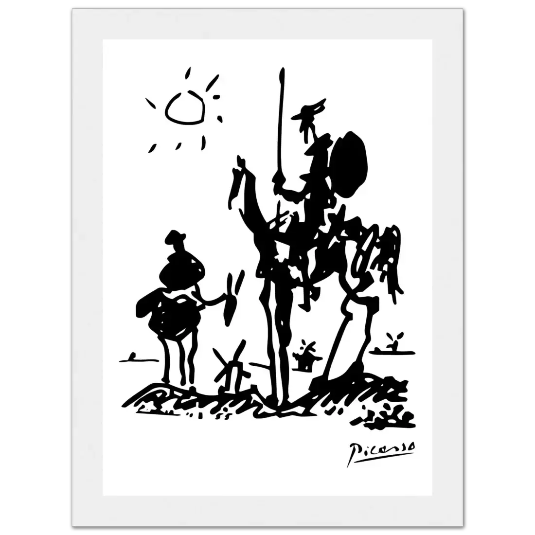 Picasso Don Quixote of La Mancha 1955 artwork poster by Art-O-Rama Shop