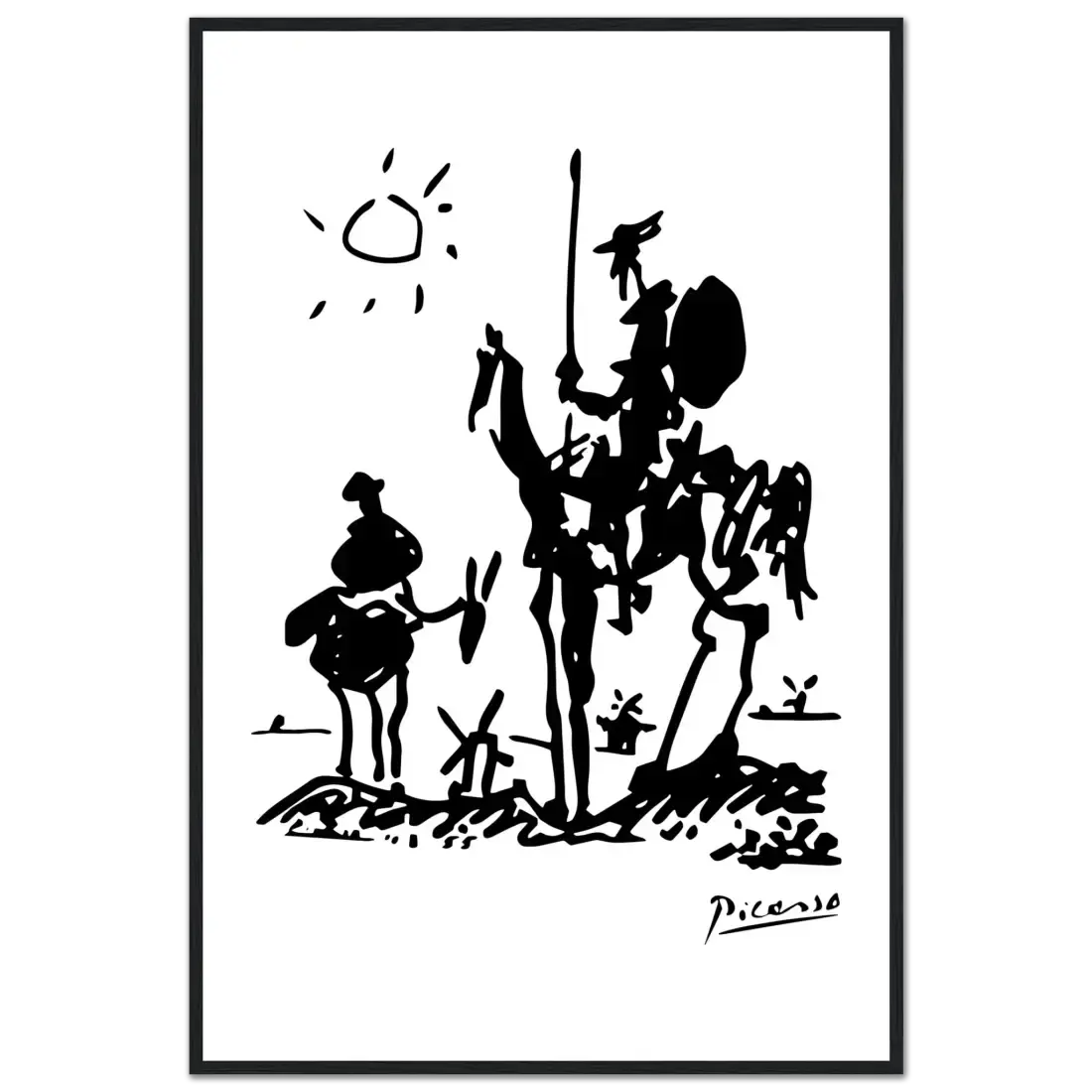 Picasso Don Quixote of La Mancha 1955 artwork poster by Art-O-Rama Shop