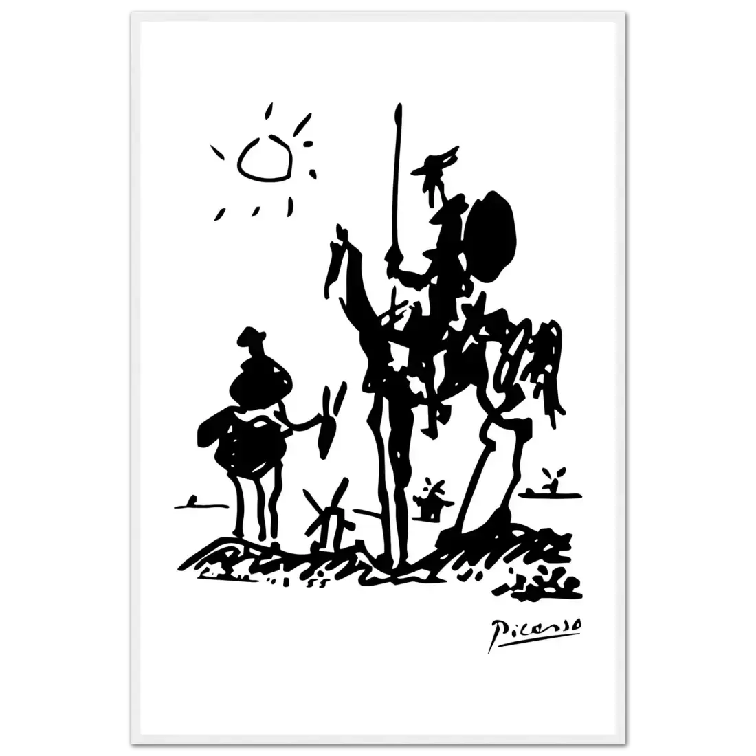 Picasso Don Quixote of La Mancha 1955 artwork poster by Art-O-Rama Shop