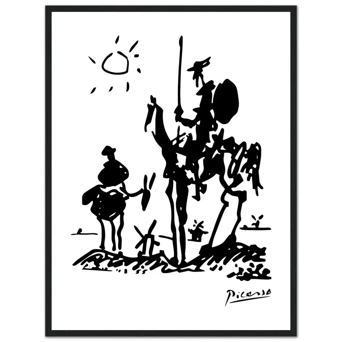 Picasso Don Quixote of La Mancha 1955 artwork poster by Art-O-Rama Shop
