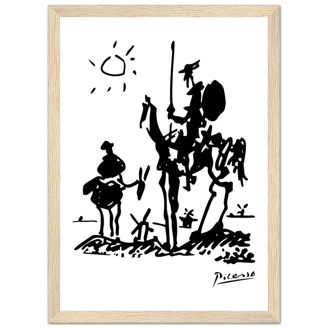 Picasso Don Quixote of La Mancha 1955 artwork poster by Art-O-Rama Shop