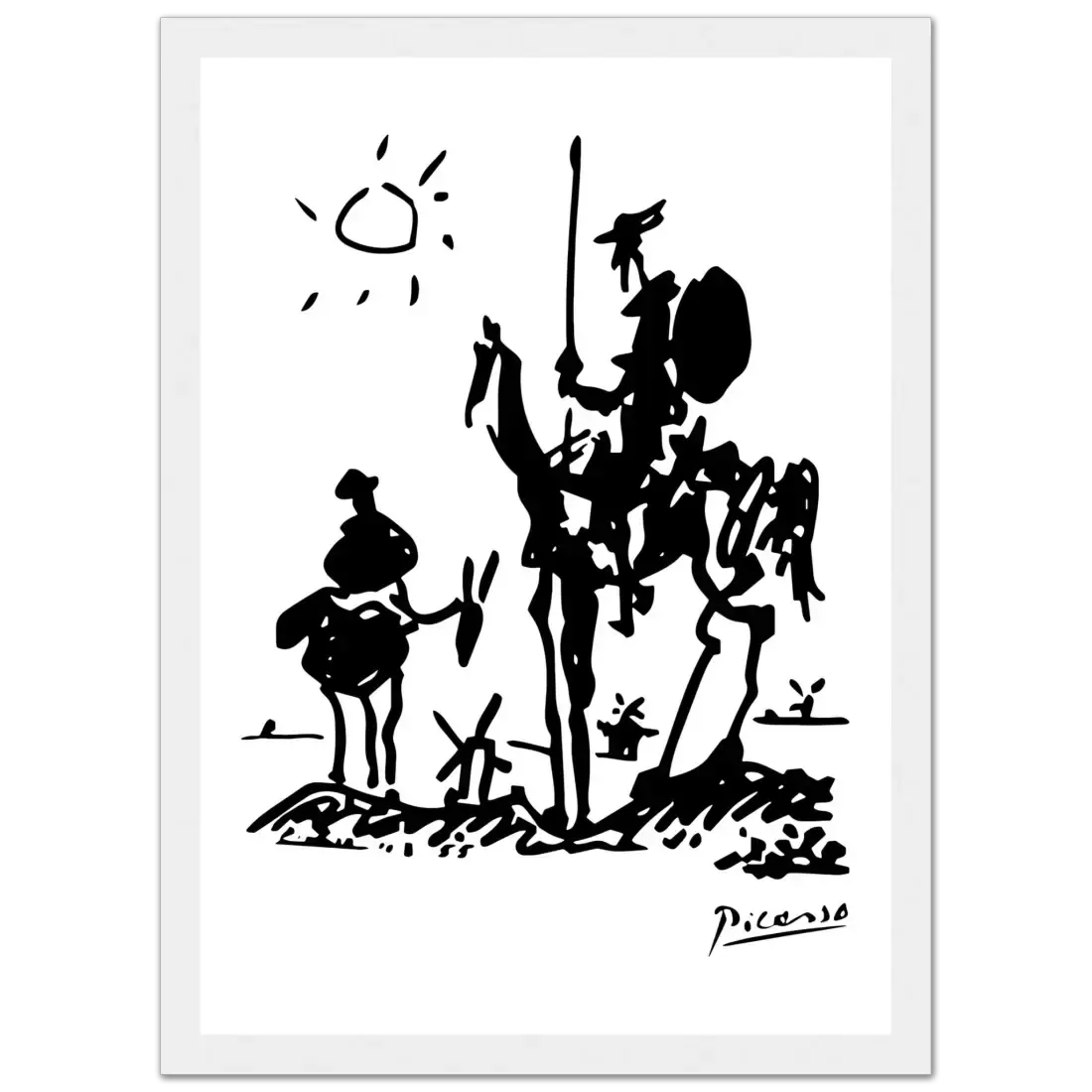 Picasso Don Quixote of La Mancha 1955 artwork poster by Art-O-Rama Shop