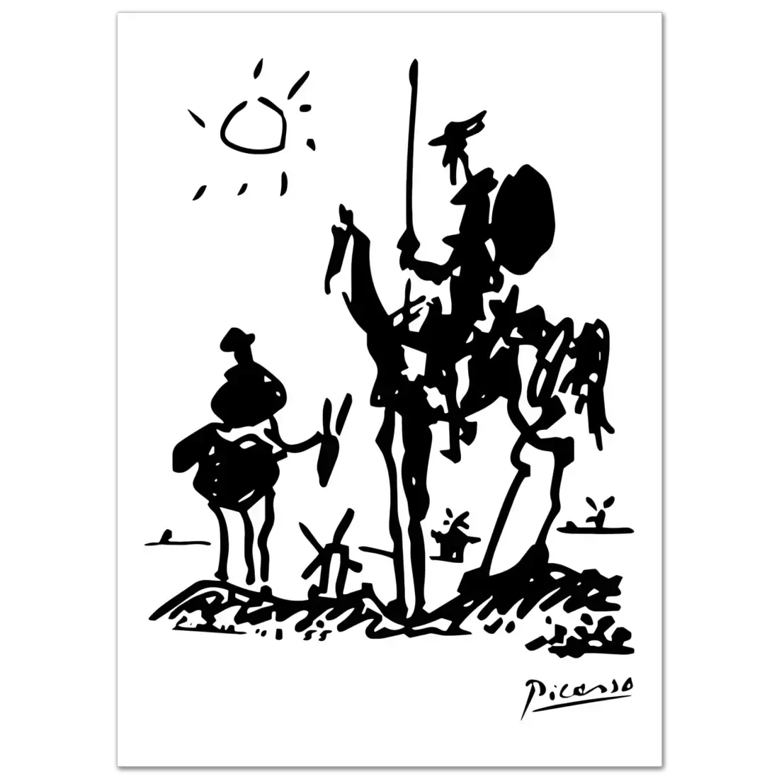 Picasso Don Quixote of La Mancha 1955 artwork poster by Art-O-Rama Shop