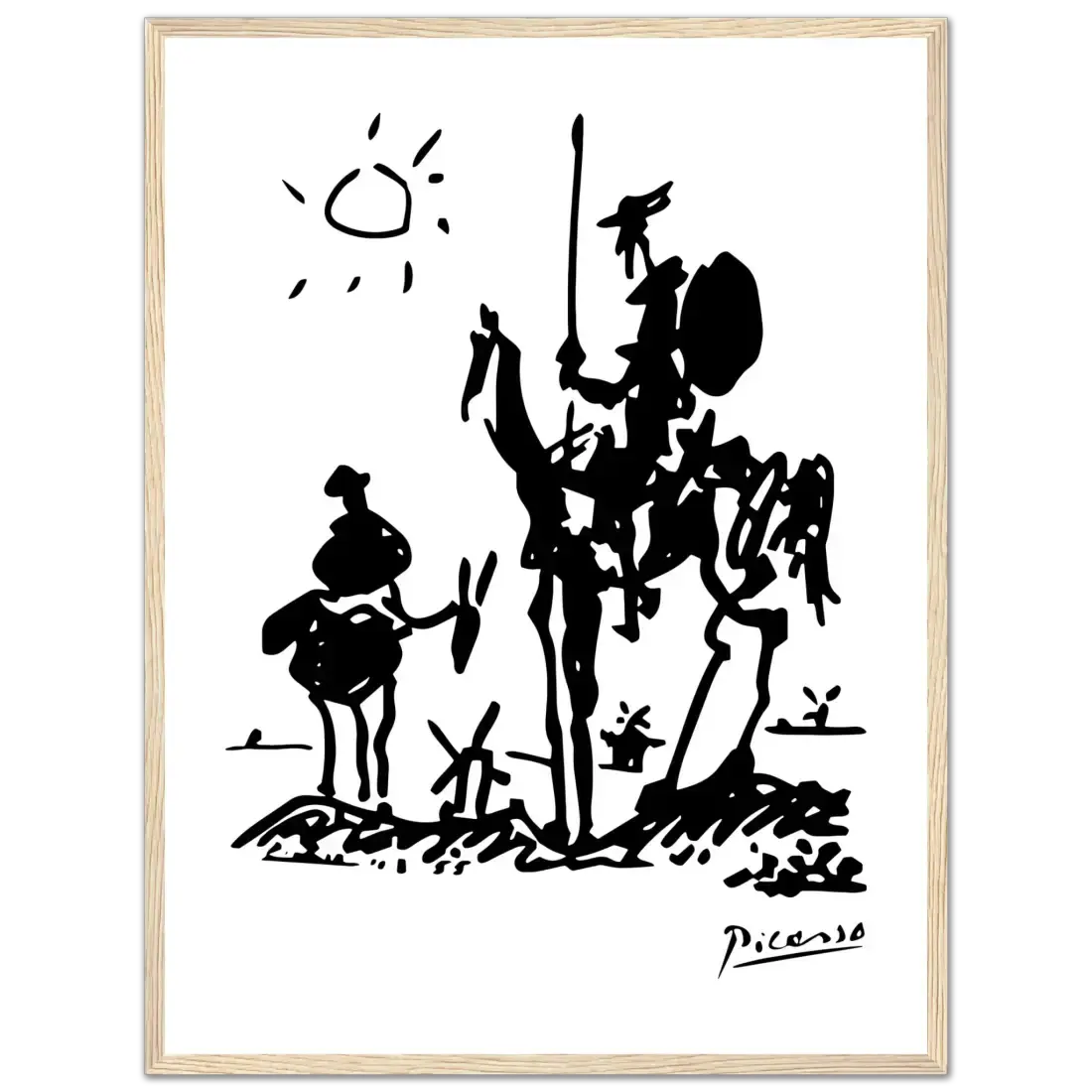 Picasso Don Quixote of La Mancha 1955 artwork poster by Art-O-Rama Shop