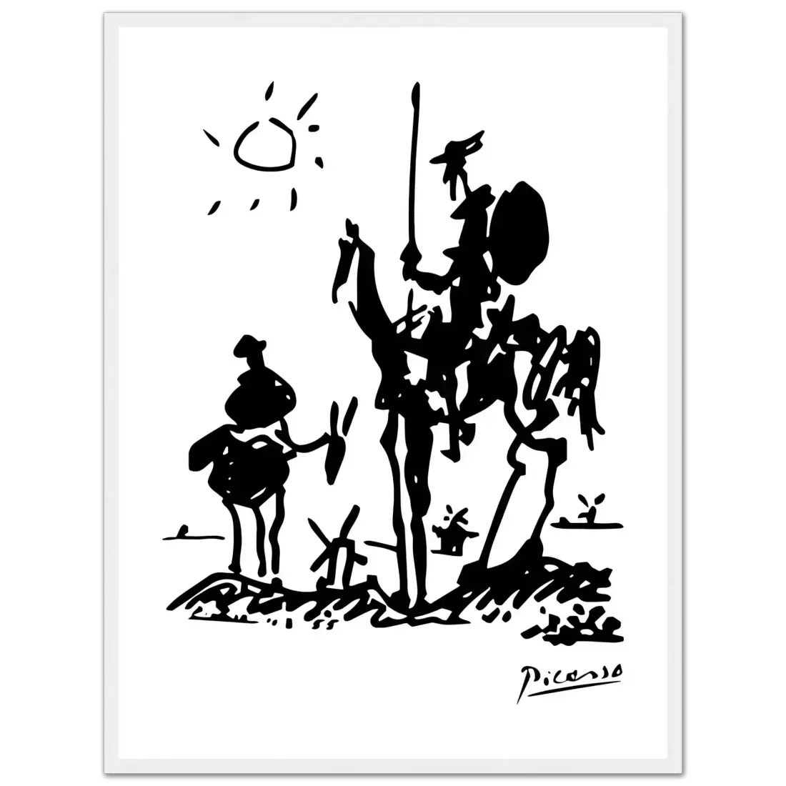 Picasso Don Quixote of La Mancha 1955 artwork poster by Art-O-Rama Shop