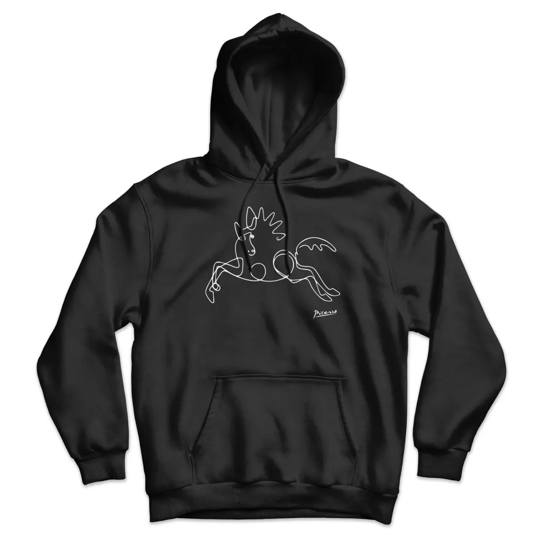 Picasso Horse Line Art Unisex Hoodie by Art-O-Rama Shop