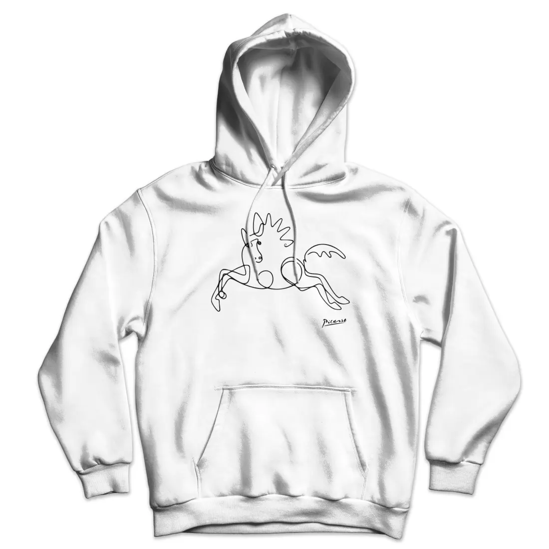 Picasso Horse Line Art Unisex Hoodie by Art-O-Rama Shop