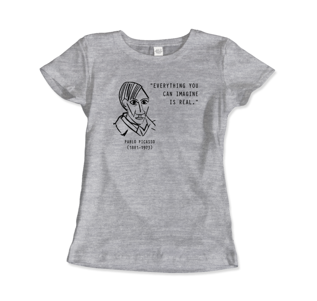 Picasso Self-Portrait t-shirt – 'Everything You Can Imagine is Real' by Art-O-Rama Shop