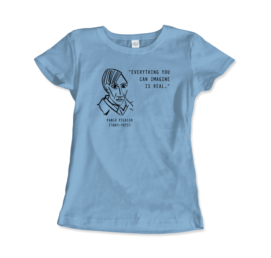 Picasso Self-Portrait t-shirt – 'Everything You Can Imagine is Real' by Art-O-Rama Shop