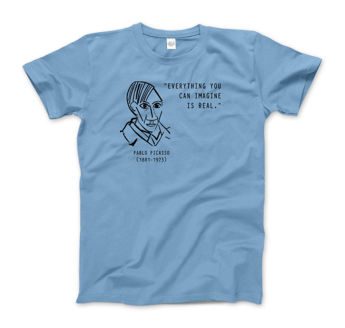 Picasso Self-Portrait t-shirt – 'Everything You Can Imagine is Real' by Art-O-Rama Shop