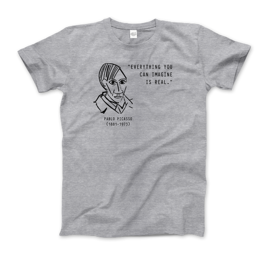 Picasso Self-Portrait t-shirt – 'Everything You Can Imagine is Real' by Art-O-Rama Shop
