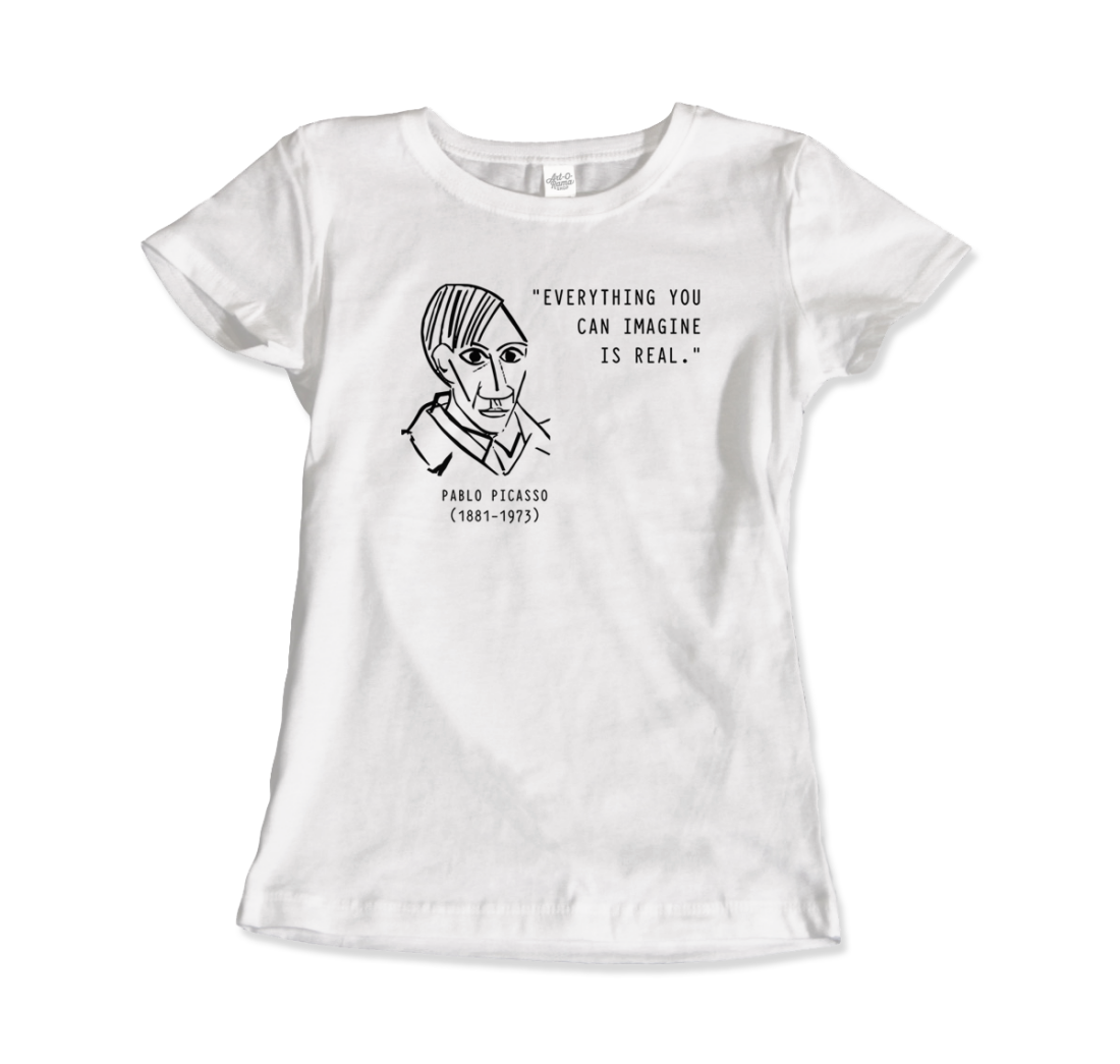 Picasso Self-Portrait t-shirt – 'Everything You Can Imagine is Real' by Art-O-Rama Shop