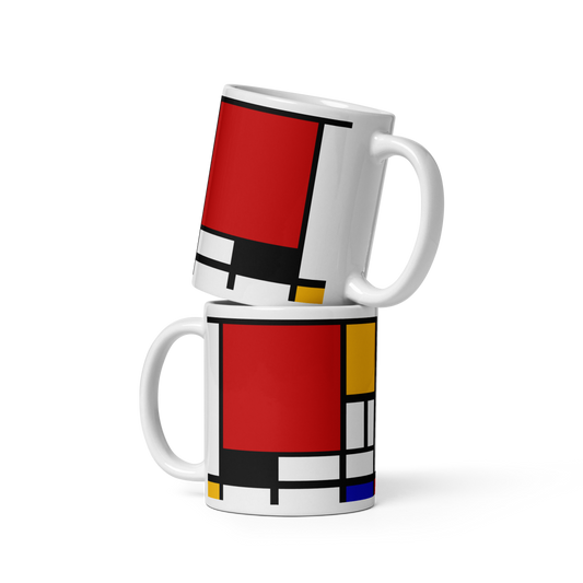 Piet Mondrian Composition Artwork Mug by Art-O-Rama Shop