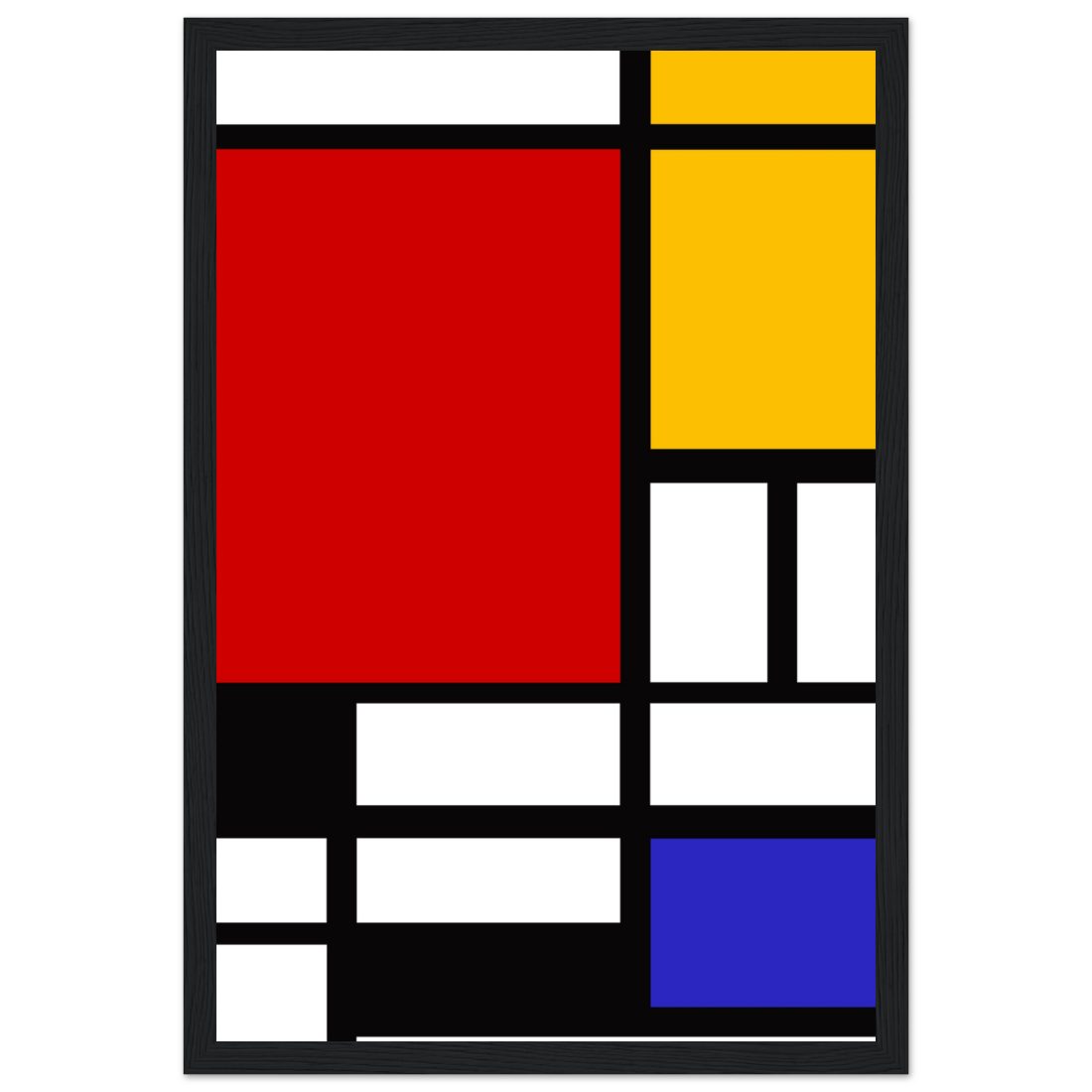 Piet Mondrian Composition with Red, Yellow, and Blue 1942 artwork poster by Art-O-Rama Shop