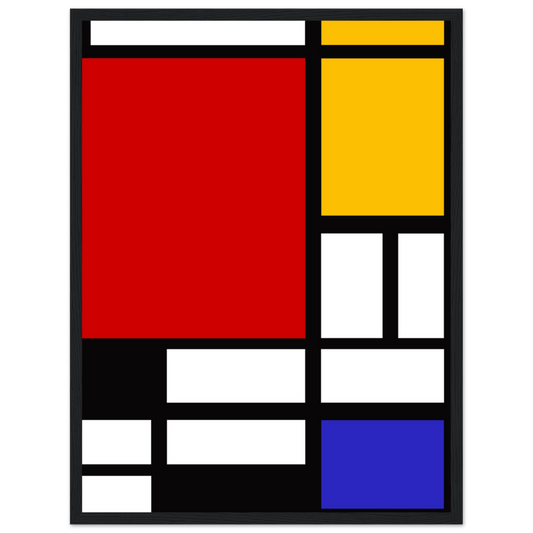 Piet Mondrian Composition with Red, Yellow, and Blue 1942 artwork poster by Art-O-Rama Shop
