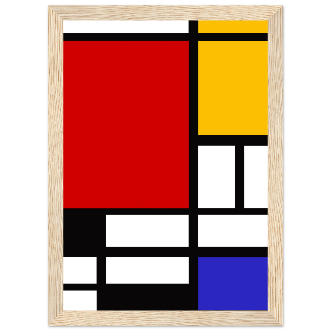 Piet Mondrian Composition with Red, Yellow, and Blue 1942 artwork poster by Art-O-Rama Shop