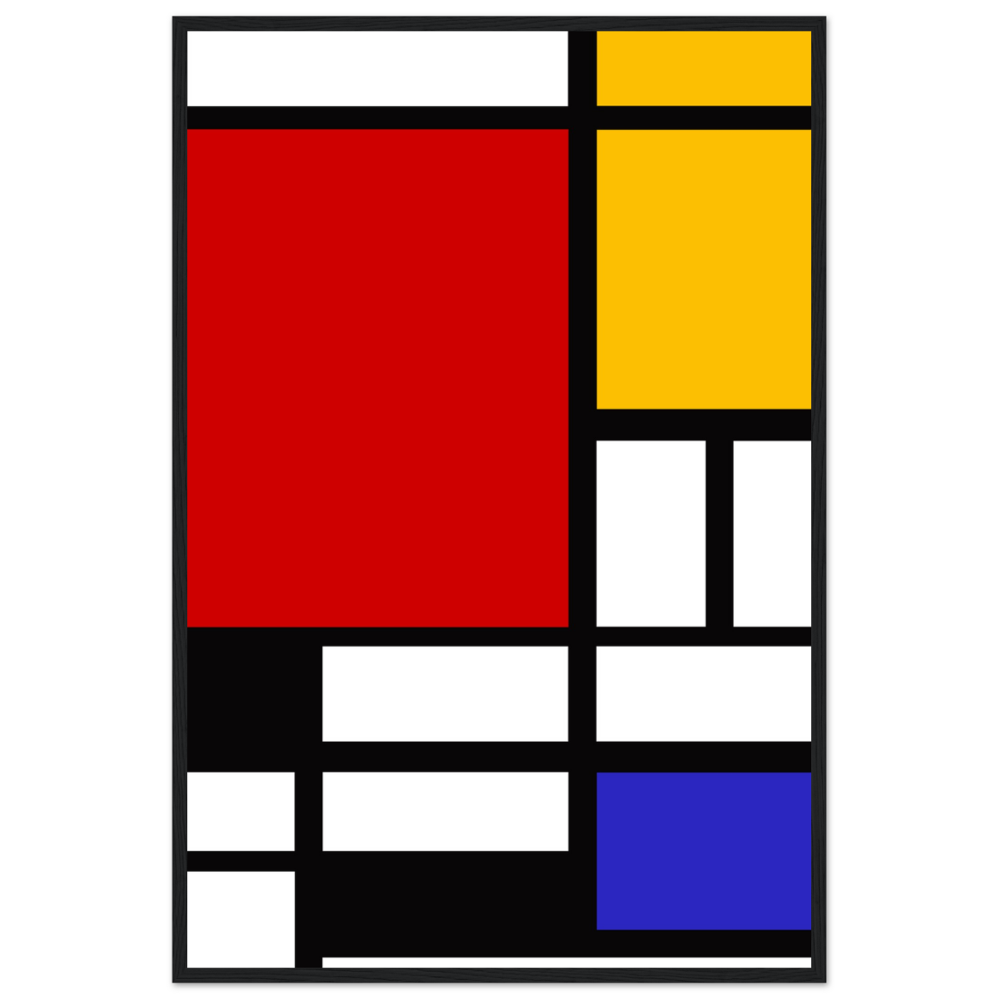 Piet Mondrian Composition with Red, Yellow, and Blue 1942 artwork poster by Art-O-Rama Shop